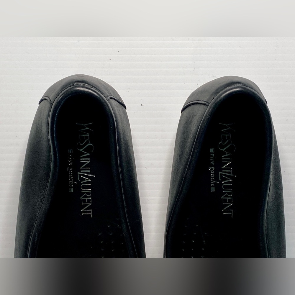 Yves Saint Laurent Black Leather Loafers - Picture 7 of 11